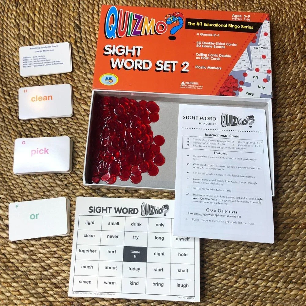 Quizmo 4 Games‎ in 1 – Sight Word Set 2